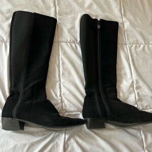 Aquatalia waterproof Flores suede black boots size 10